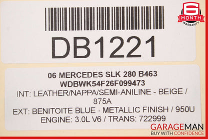 06-11 Mercedes R171 SLK280 C300 3.0L V6 M272 Engine Motor Block Assembly 169k