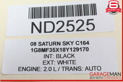 07-10 Saturn Sky Front Left Driver Side Upper Control Arm 15222274 OEM