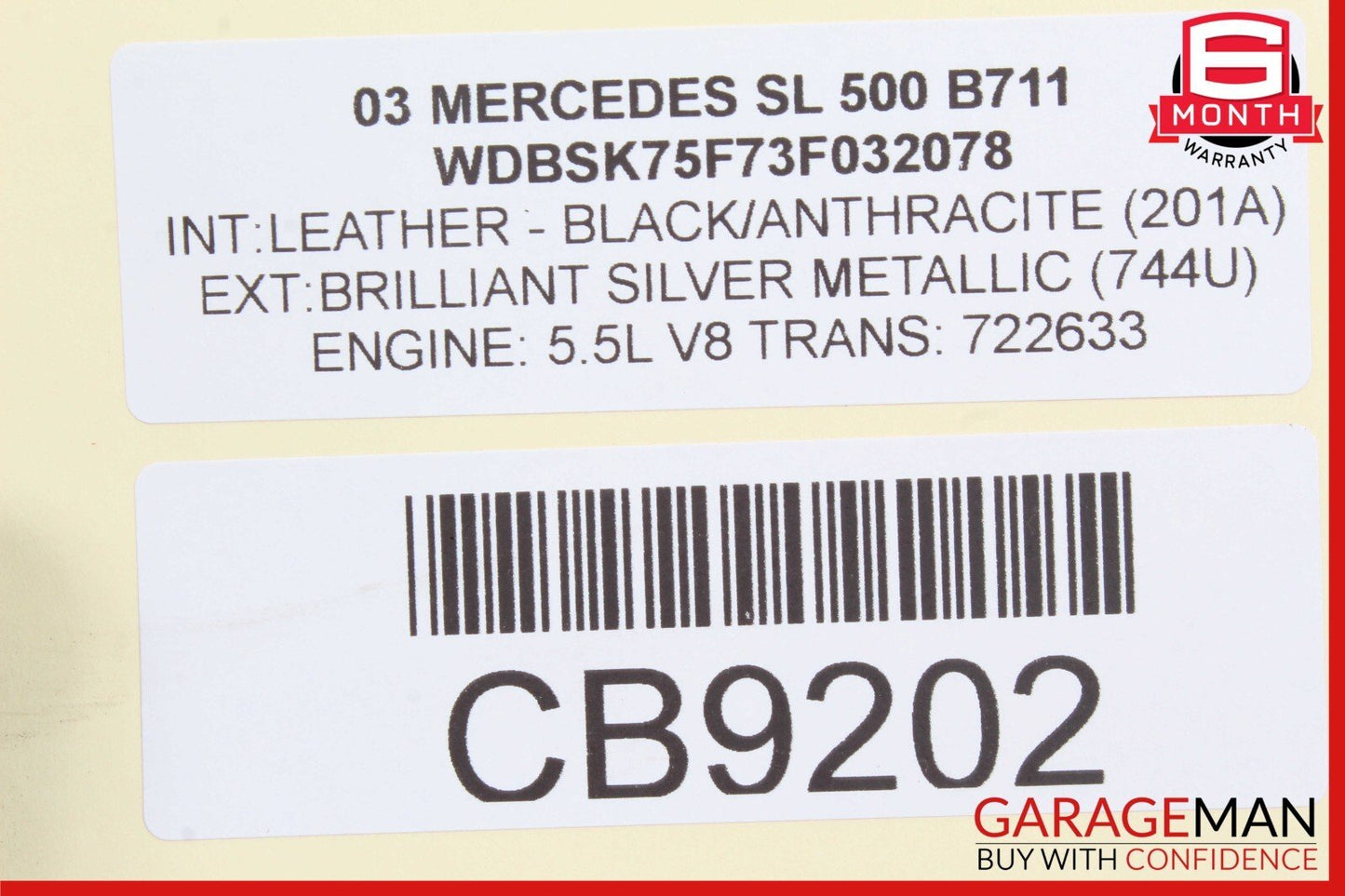 03-12 Mercedes R230 SL500 Rear Right Side Wheel Spindle Knuckle Hub Bearing OEM