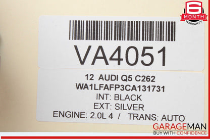 09-12 Audi Q5 A4 S4 Front Right Passenger Side Head Rest Headrest Black OEM