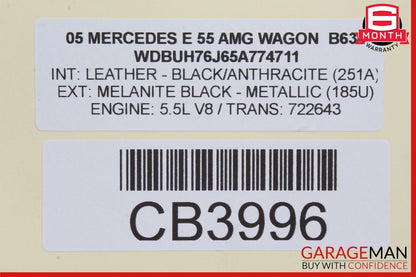 03-09 Mercedes W211 E320 E350 E63 AMG Rear Right Door Window Regulator Motor OEM