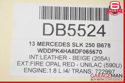 12-16 Mercedes R172 SLK250 Front Left Side Interior Door Panel Trim Cover Assy