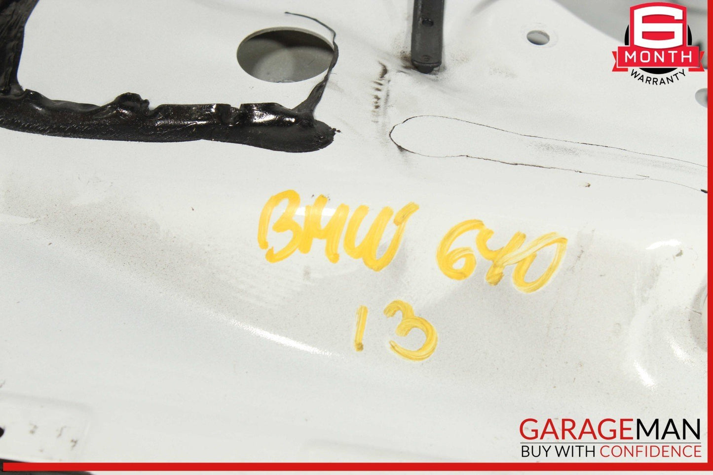 13-19 BMW 650i F06 Rear Right Passenger Side Door Exterior Shell White OEM