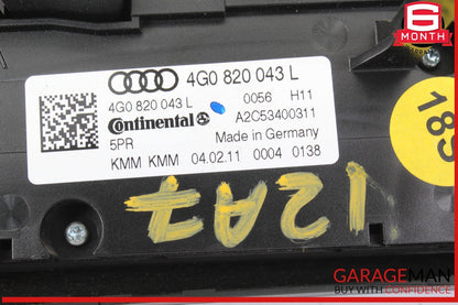 12-18 Audi A7 AC A/C Air Conditioning Heater Temperature Control Unit 4G0820043L