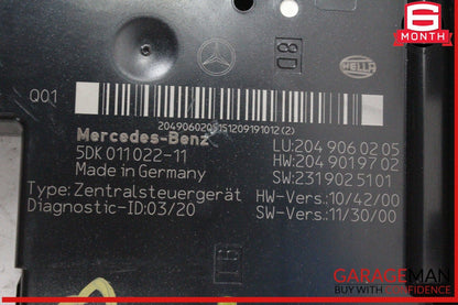 12-14 Mercedes W204 C250 CGI Rear Fuse Relay Box Module 2049060205 OEM