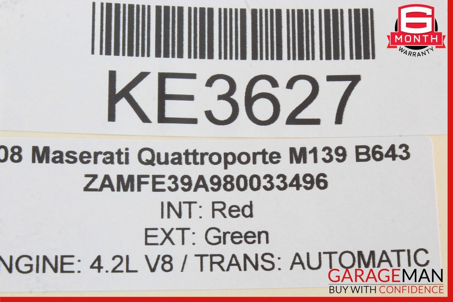 03-13 Maserati Quattroporte M139 Rear Right Side Door Lock Latch Actuator OEM