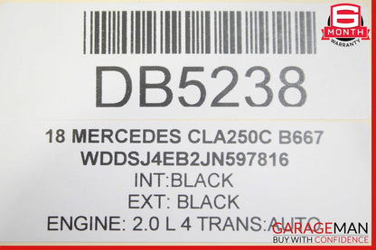 14-18 Mercedes W117 CLA250 Rear Right Side Interior Door Trim Panel Anthracite