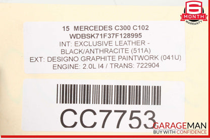 15-20 Mercedes W205 C300 RWD Rear Differential Diff Axle Carrier Assembly OEM