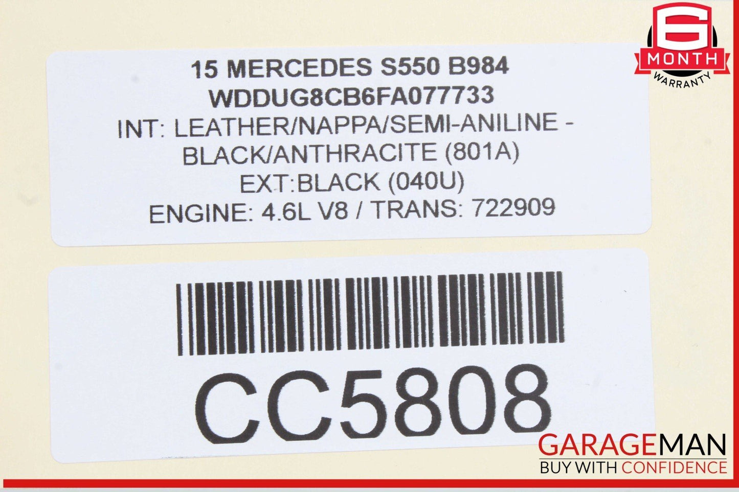 14-17 Mercedes W222 S550 S500 Rear Left Side Interior Door Panel Cover OEM