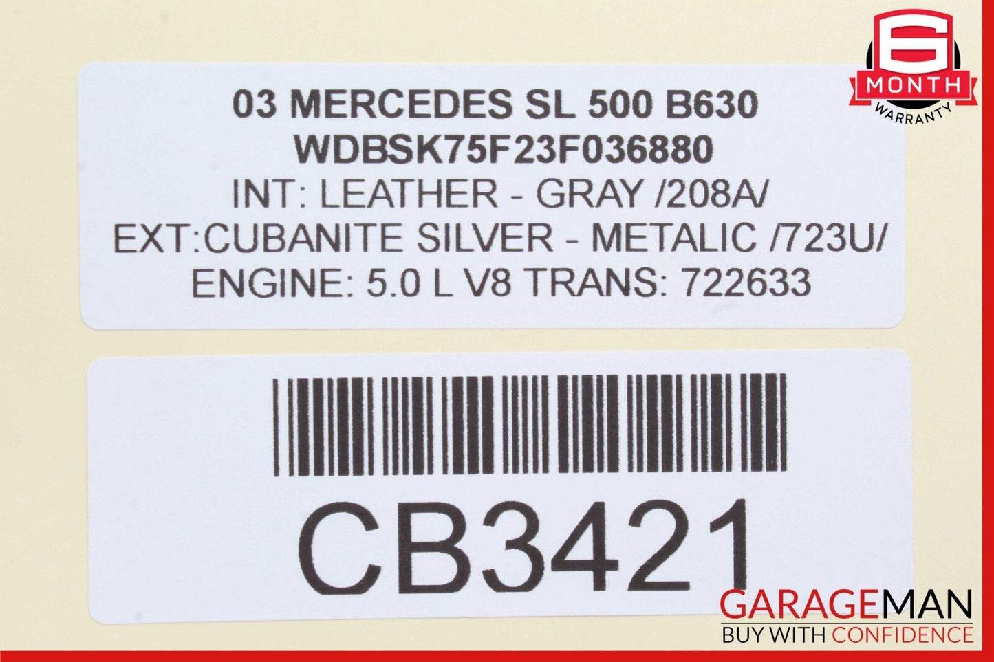 03-08 Mercedes R230 SL500 SL550 SL600 Instrument Cluster Speedometer Gauge Assy