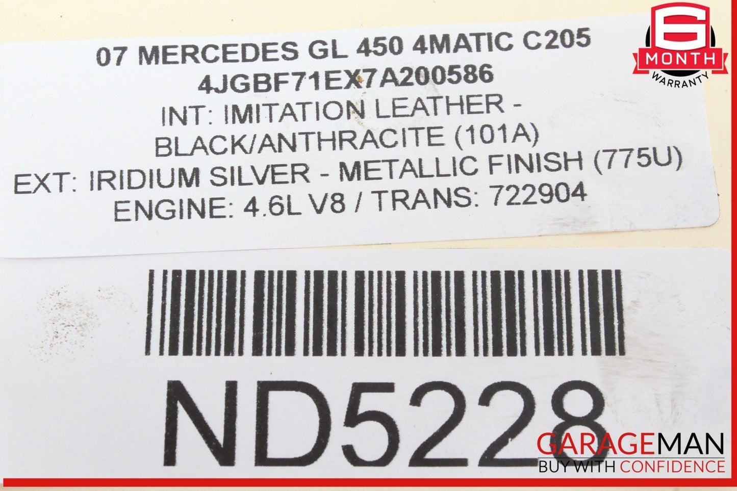 05-13 Mercedes X164 GL450 4MATIC Front Left Side Engine Timing Chain Cover Plate