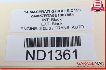 14-17 Maserati Ghibli S Quattroporte Head Unit Comand FM CD Audio OEM