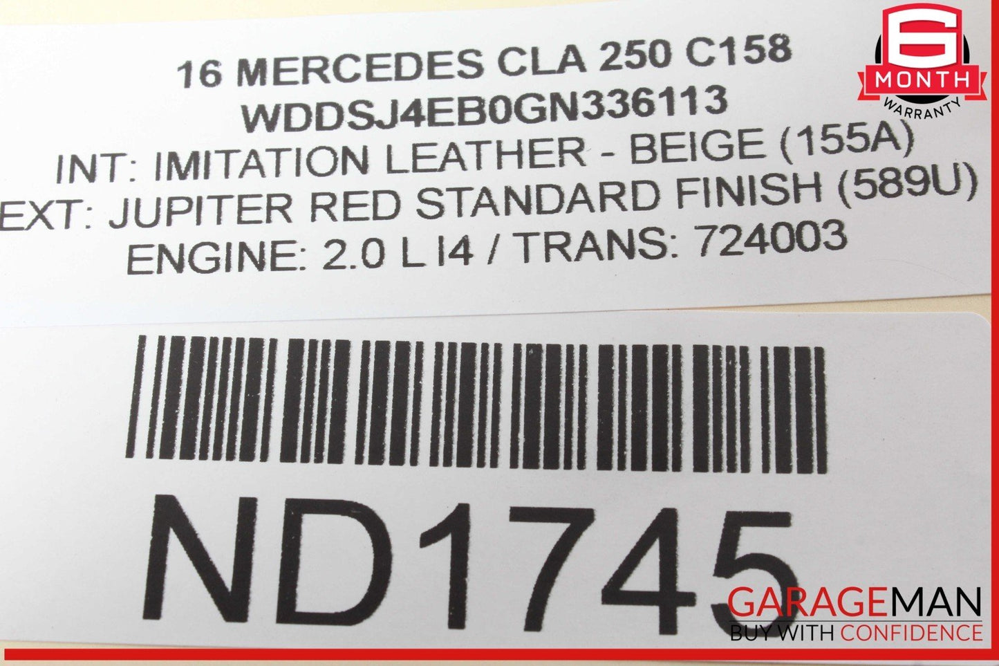 14-20 Mercedes W117 CLA250 Rear Left or Right Side Suspension Lower Control Arm
