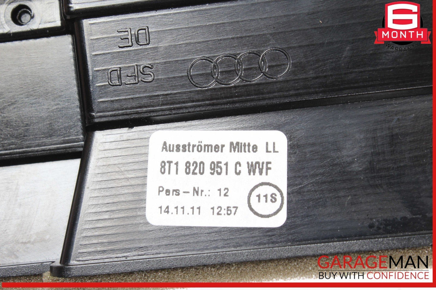 09-12 Audi S4 Front Center Dashboard AC A/C Air Conditioning Air Vent Grille OEM