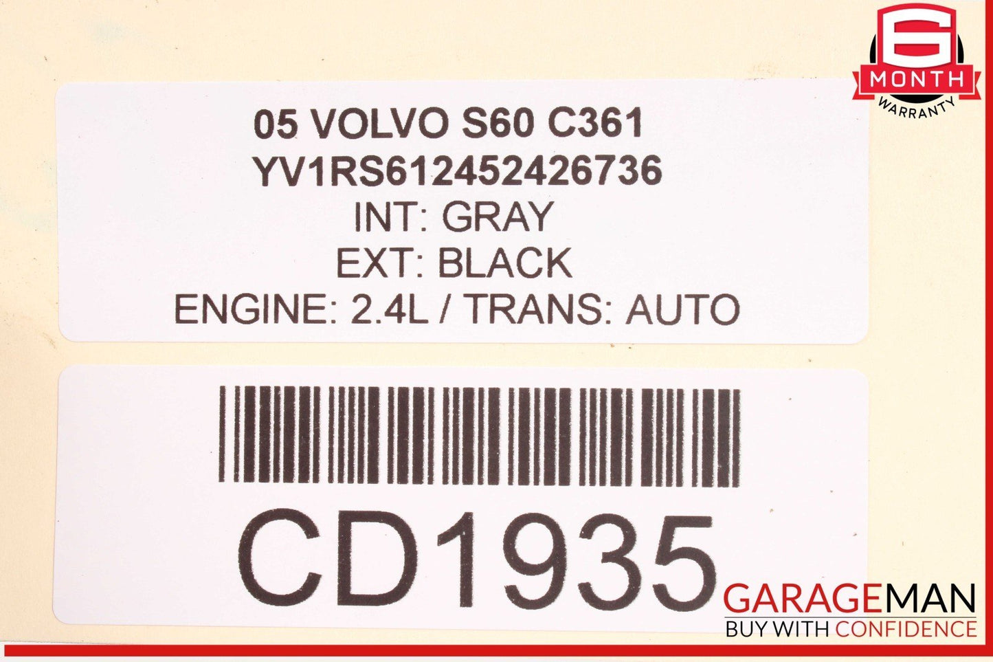05-07 Volvo S60 V70 2.4L FWD Automatic Gearbox Transmission OEM 130K