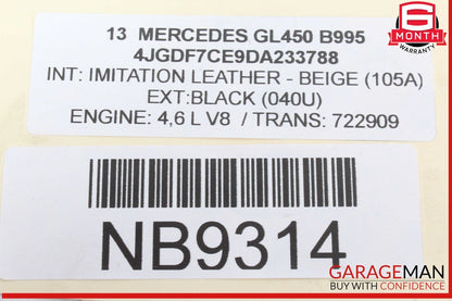 12-19 Mercedes X166 GL450 Front Left Driver Side Spindle Knuckle Hub OEM