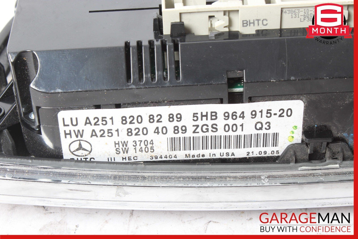 06-10 Mercedes W251 R500 ML350 A/C Heater Climate Temperature Control Switch OEM