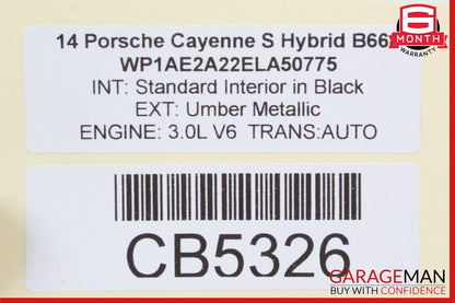 11-18 Porsche Cayenne 958 S Front Left Driver Dash Lower Knee Trim Panel Cover