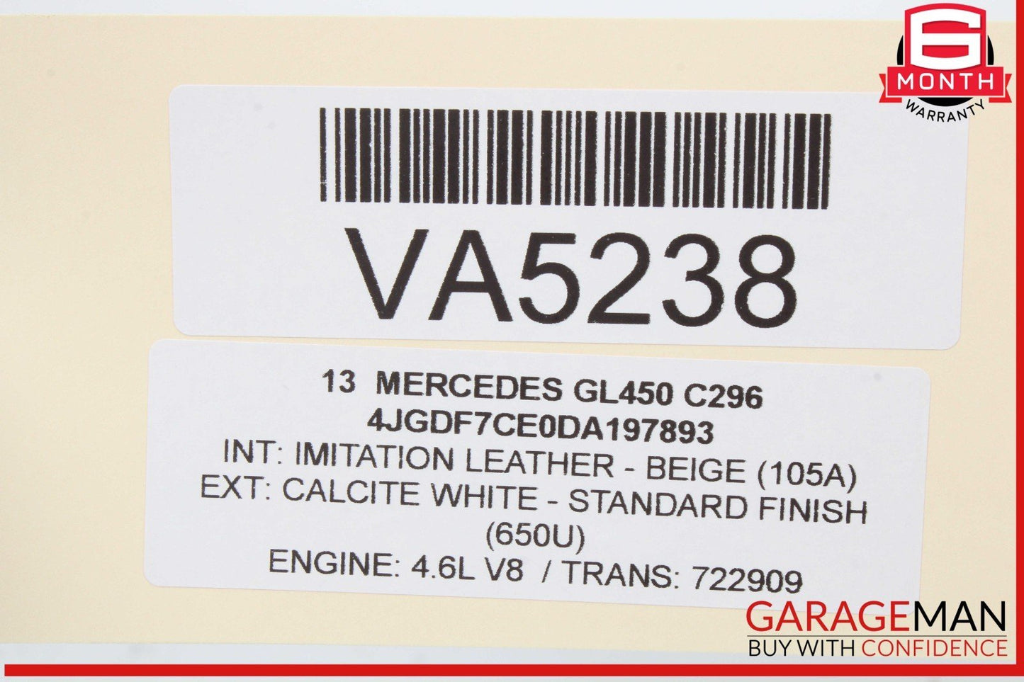 12-18 Mercedes X166 GL450 GL550 Fuel Injector Rail Right Side 2780780645 OEM