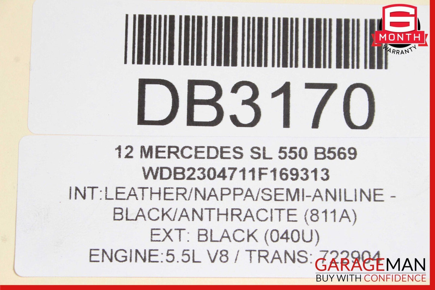 03-12 Mercedes R230 SL550 Left Side Convertible Hard Roof Top Hinge Assy