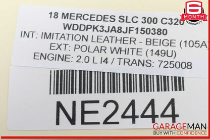 12-20 Mercedes R172 SLC300 SLK350 Steering Column Switches 1729004808 OEM