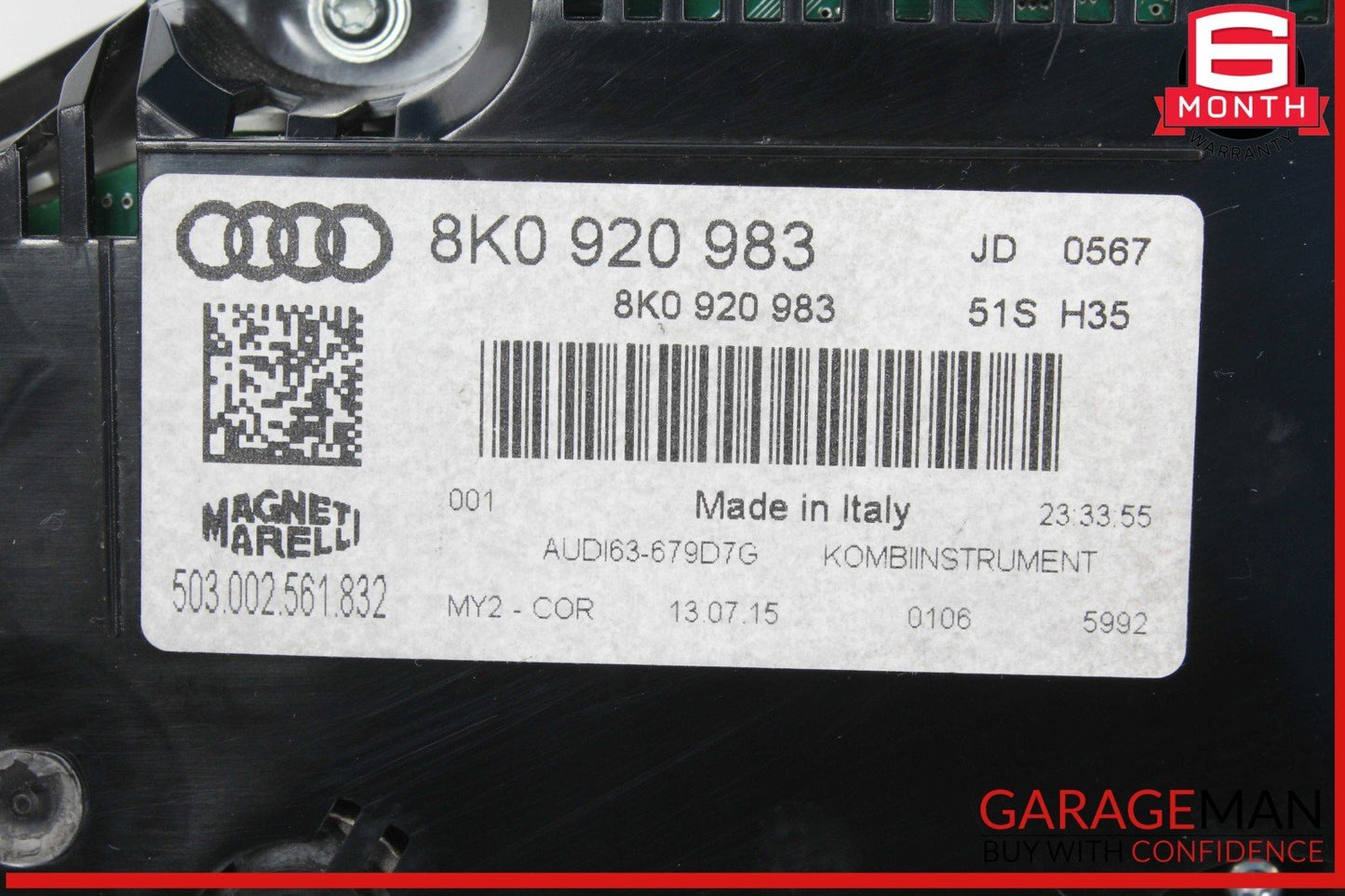 13-16 Audi S4 Speedometer Instrument Cluster Gauge 8K0920983 OEM