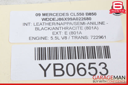 07-10 Mercedes W216 CL550 Interior Rear View Mirror Gray 2168110007 OEM