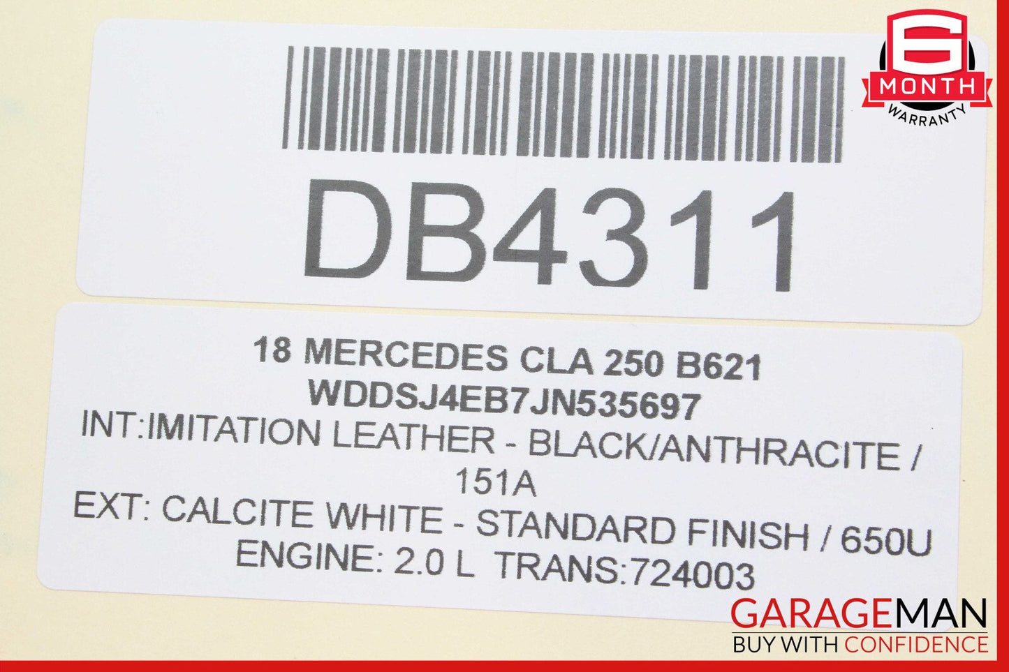 14-18 Mercedes W117 CLA250 Front Left Interior Door Trim Panel Cover Assembly