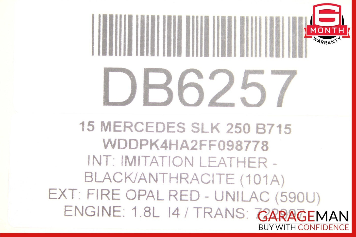 12-16 Mercedes R172 SLK250 Front Dashboard Dash Panel Trim Cover Assy Anthracite