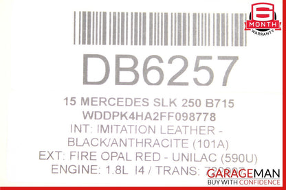 12-16 Mercedes R172 SLK250 Front Dashboard Dash Panel Trim Cover Assy Anthracite