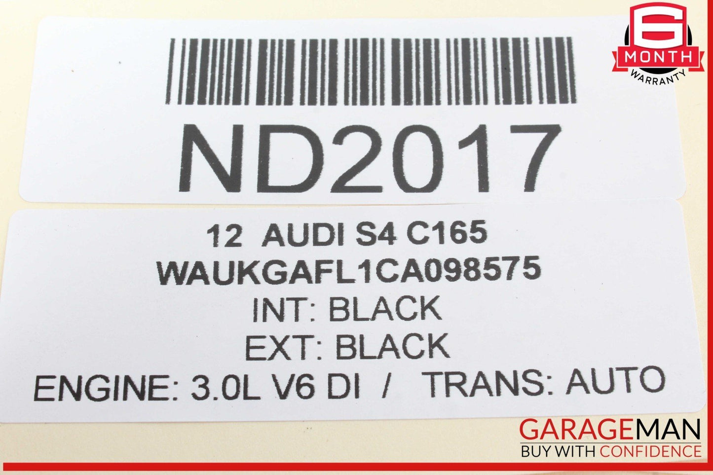09-16 Audi S4 Rear Left Driver Side Exterior Door Handle Black OEM