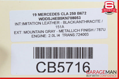 14-19 Mercedes W117 CLA250 Rear Left Side Door Window Regulator Motor Unit OEM