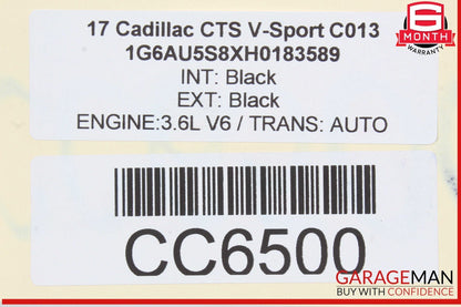 14-19 Cadillac CTS Sedan Rear Bumper Reinforcement Impact Crash Bar OEM