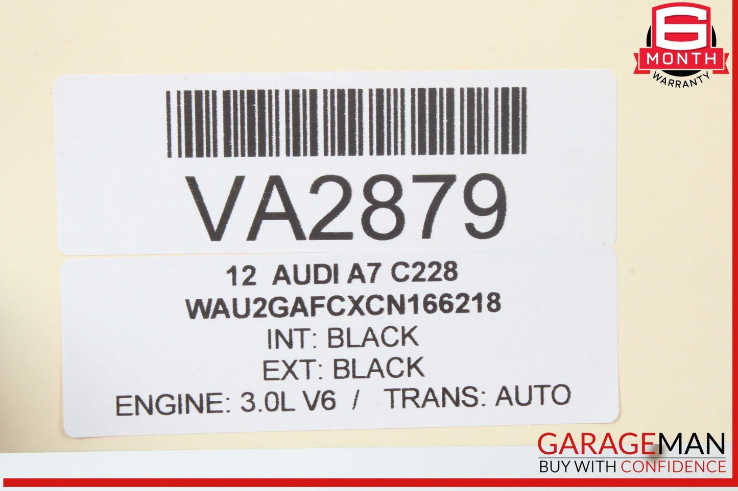 12-18 Audi A7 Front Left / Right Seat Headrest Head Rest Black OEM