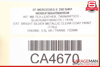 03-09 Mercedes W211 E320 E350 E550 Rear Right Door Window Regulator Motor Unit