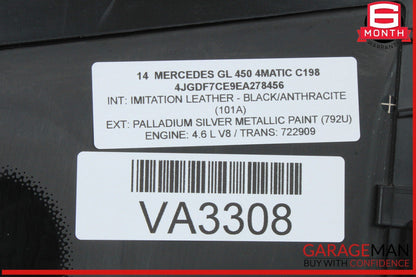 13-19 Mercedes X166 GL450 GLS550 Rear Left Side Quarter Window Glass Trim Assy