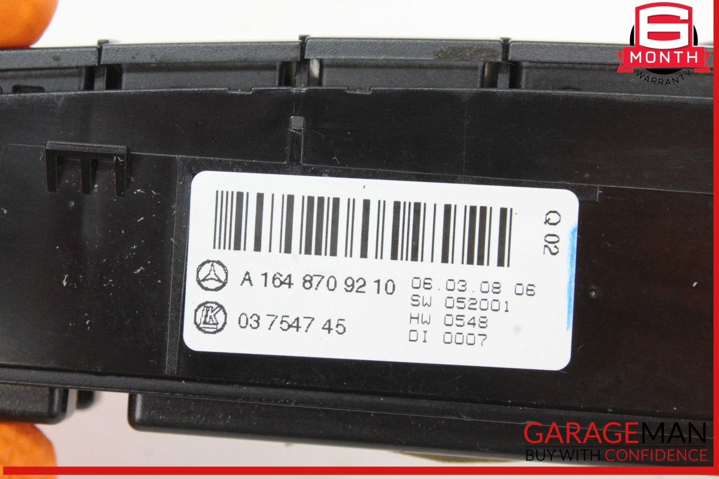 06-12 Mercedes X164 GL450 4MATIC Hazard Control Switch Panel 1648709210 OEM