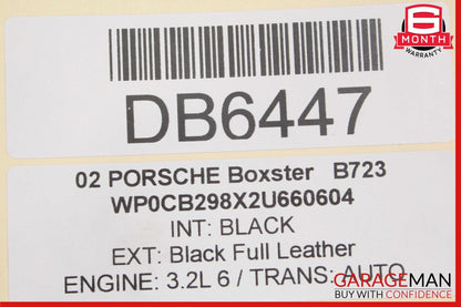 97-04 Porsche Boxster 986 Rear Bumper Reinforcement Rebar Bar Heat Shield Assy