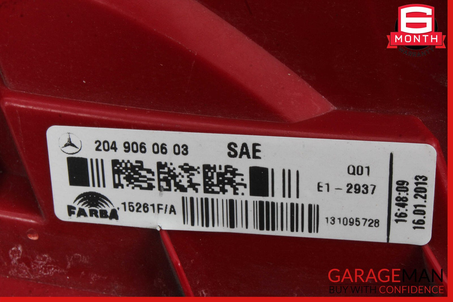 12-14 Mercedes W204 C250 C300 C63 AMG Rear Left Side Taillight Tail Light Lamp
