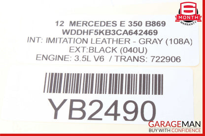 12-17 Mercedes W212 E350 C350 C300 Interior Rear View Mirror OEM