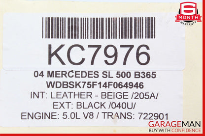 03-08 Mercedes R230 SL500 SL600 SL55 AMG Bose Right Door Sound Audio Speaker
