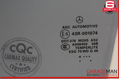 12-19 Mercede X166 GL450 GLE43 AMG GLS550 Front Left Door Window Glass OEM