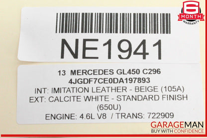 12-19 Mercedes X166 GL450 Front Left Driver Side Lower Control Arm OEM
