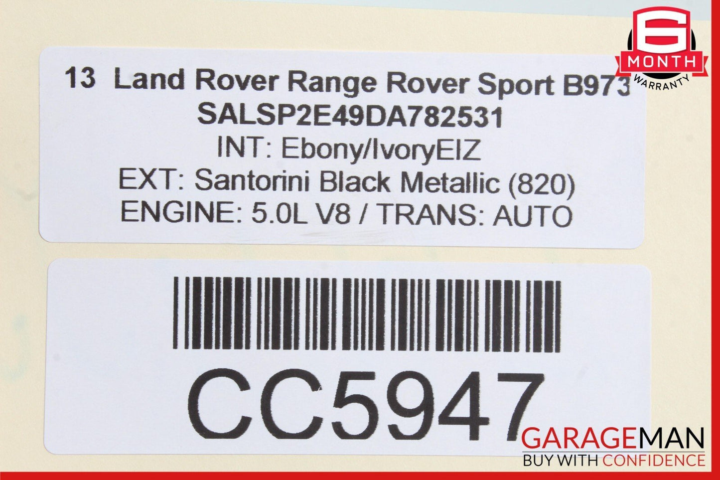 06-13 Land Rover Range Rover Sport Rear Bumper Center Mount Support Bracket OEM