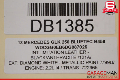 10-15 Mercedes X204 GLK250 Front Right Side Upper Top Seat Cushion Black OEM