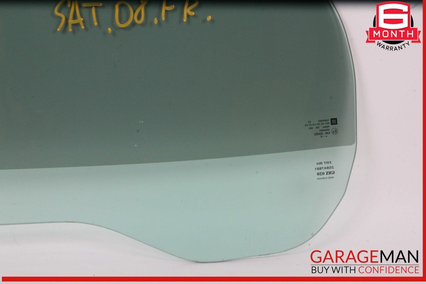 07-10 Saturn Sky Front Right Passenger Side Door Window Glass 25847881 OEM