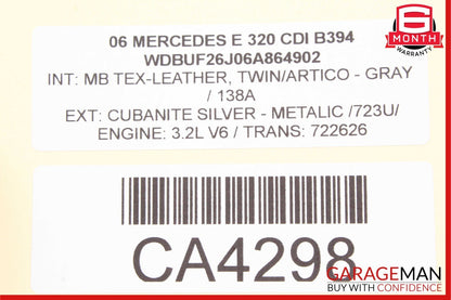 03-09 Mercedes W211 E320 E550 Front Left Driver Side Door Window Regulator Motor