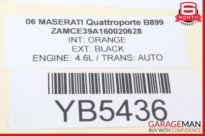 03-08 Maserati Quattroporte M139 Front Left Driver Side Seat Belt Black OEM