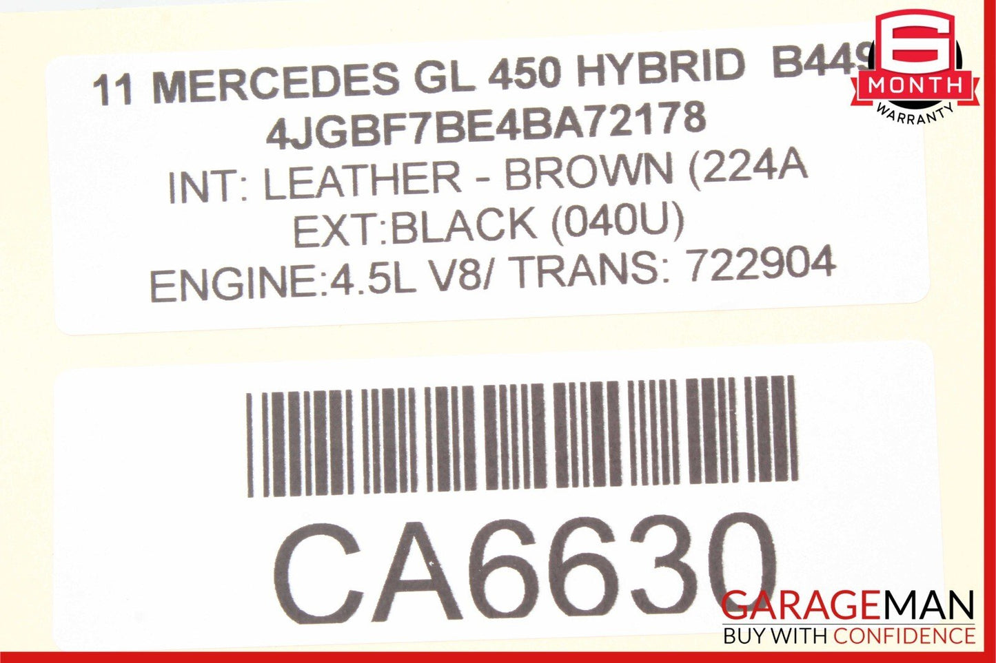 06-19 Mercedes X164 GL450 ML350 Rear Glass Windshield Wiper Motor OEM