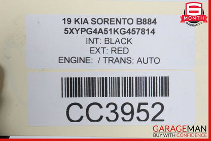 16-20 Kia Sorento Front Bumper Reinforcement Impact Bar Rebar OEM